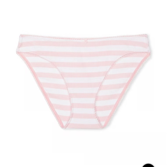 Victoria secret panty size large L ribbed cotton bikini new - Picture 1 of 2